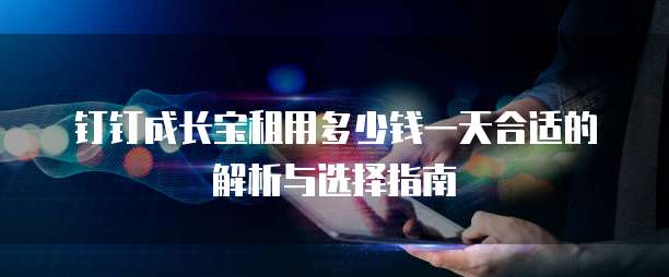 钉钉成长宝租用多少钱一天合适的解析与选择指南