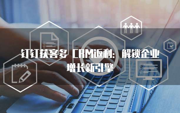 钉钉获客多 CRM返利:解锁企业增长新引擎