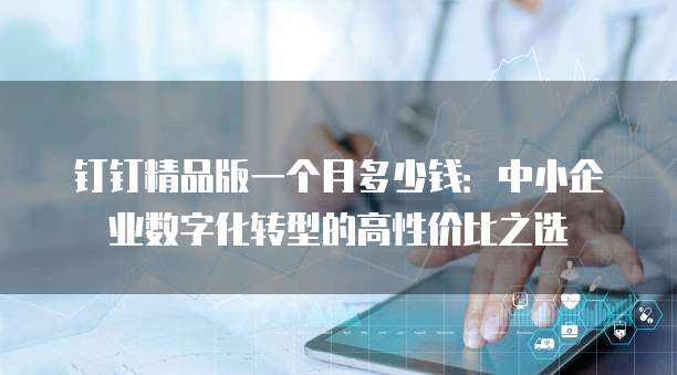 钉钉精品版一个月多少钱：中小企业数字化转型的高性价比之选