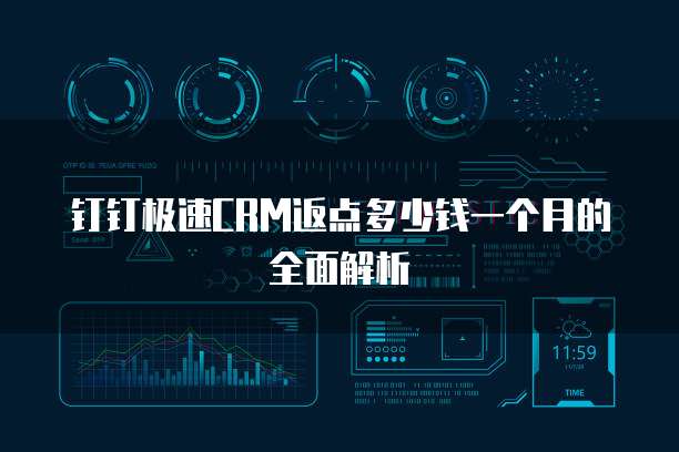 钉钉极速CRM返点多少钱一个月的全面解析