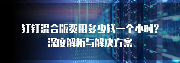 钉钉混合版费用多少钱一个小时?深度解析与解决方案