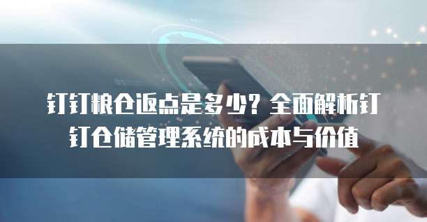 钉钉粮仓返点是多少?全面解析钉钉仓储管理系统的成本与价值
