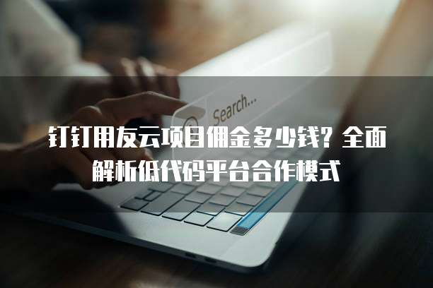 钉钉用友云项目佣金多少钱？全面解析低代码平台合作模式