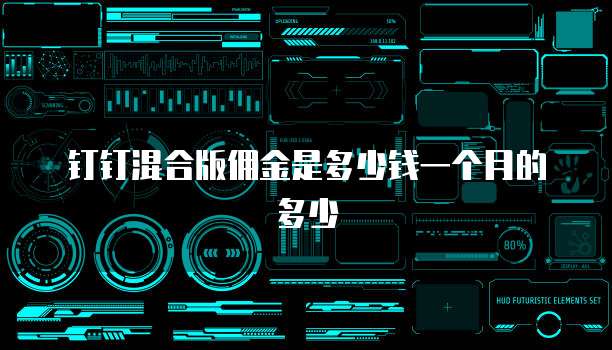 钉钉混合版佣金是多少钱一个月的多少
