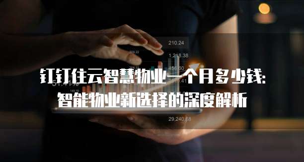 钉钉住云智慧物业一个月多少钱:智能物业新选择的深度解析