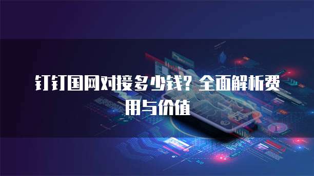 钉钉国网对接多少钱？全面解析费用与价值