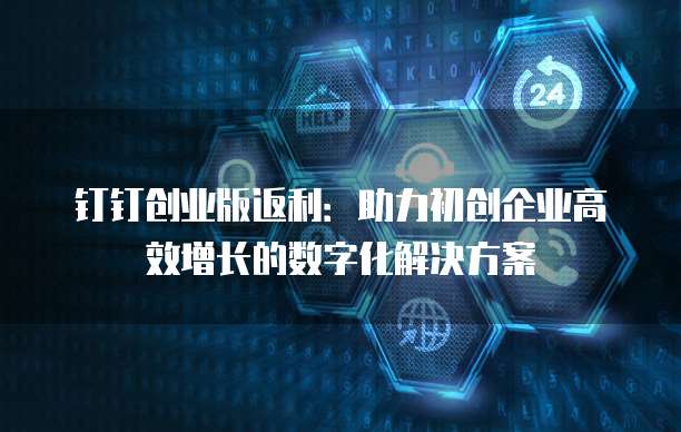 钉钉创业版返利:助力初创企业高效增长的数字化解决方案