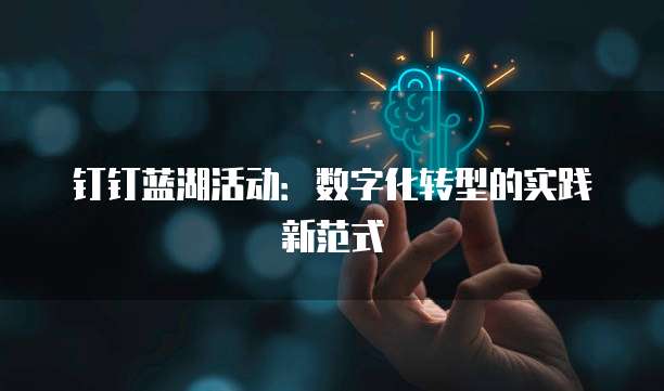 钉钉蓝湖活动：数字化转型的实践新范式