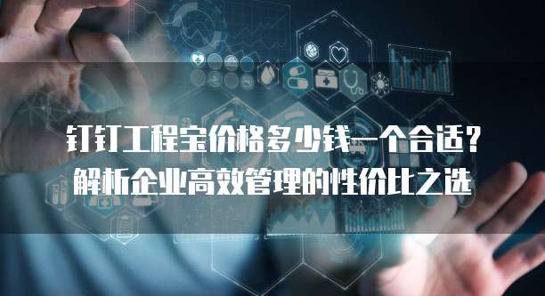 钉钉工程宝价格多少钱一个合适?解析企业高效管理的性价比之选