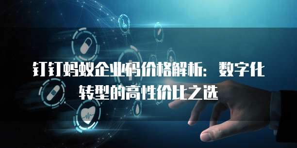 钉钉蚂蚁企业码价格解析:数字化转型的高性价比之选