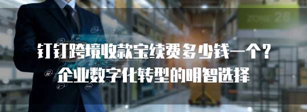 钉钉跨境收款宝续费多少钱一个?企业数字化转型的明智选择