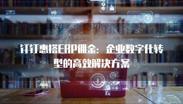 钉钉惠搭ERP佣金:企业数字化转型的高效解决方案