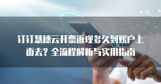 钉钉慧穗云开票返现多久到账户上面去?全流程解析与实用指南