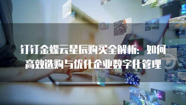 钉钉金蝶云星辰购买全解析:如何高效选购与优化企业数字化管理