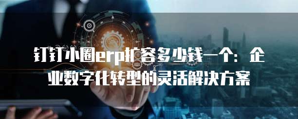 钉钉小圈erp扩容多少钱一个:企业数字化转型的灵活解决方案