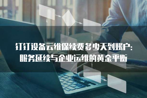 钉钉设备云维保续费多少天到账户:服务延续与企业运维的黄金平衡