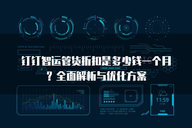 钉钉智运管货折扣是多少钱一个月?全面解析与优化方案