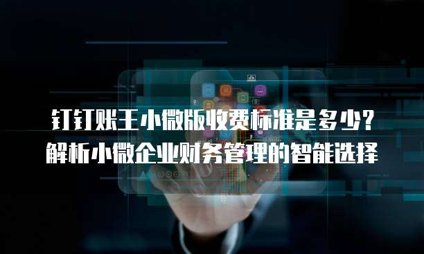 钉钉账王小微版收费标准是多少?解析小微企业财务管理的智能选择