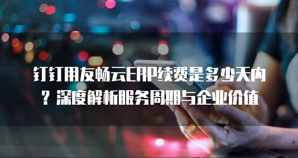 钉钉用友畅云ERP续费是多少天内?深度解析服务周期与企业价值