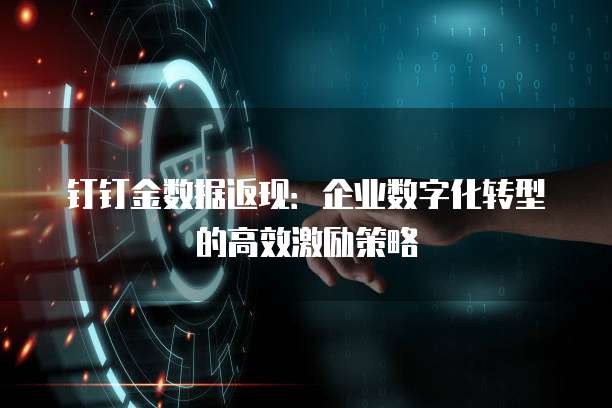 钉钉金数据返现:企业数字化转型的高效激励策略