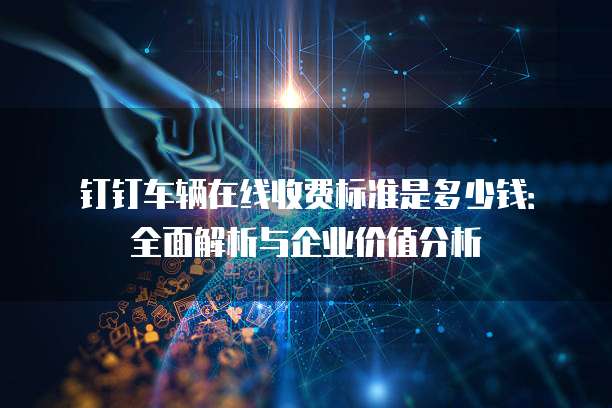 钉钉车辆在线收费标准是多少钱:全面解析与企业价值分析