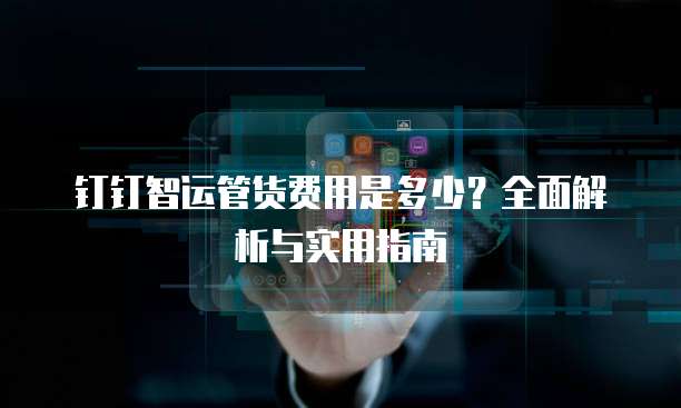 钉钉智运管货费用是多少？全面解析与实用指南