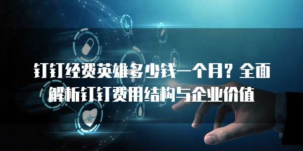钉钉经费英雄多少钱一个月?全面解析钉钉费用结构与企业价值