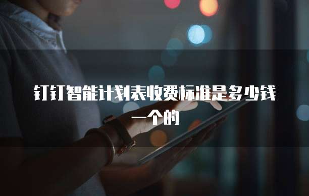 钉钉智能计划表收费标准是多少钱一个的