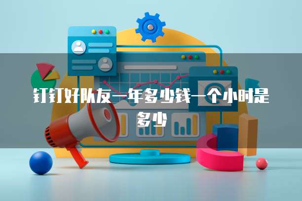 钉钉好队友一年多少钱一个小时是多少
