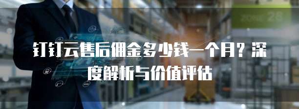 钉钉云售后佣金多少钱一个月?深度解析与价值评估
