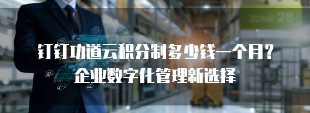 钉钉功道云积分制多少钱一个月?企业数字化管理新选择