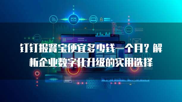 钉钉报餐宝便宜多少钱一个月?解析企业数字化升级的实用选择