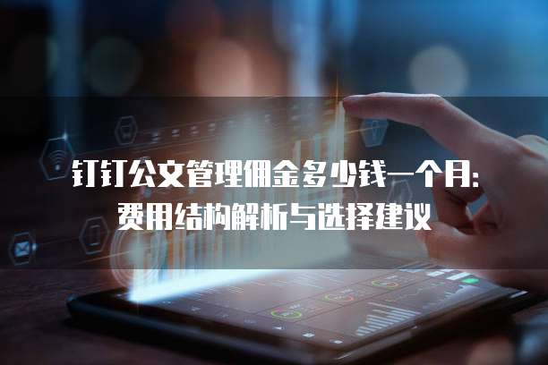 钉钉公文管理佣金多少钱一个月:费用结构解析与选择建议