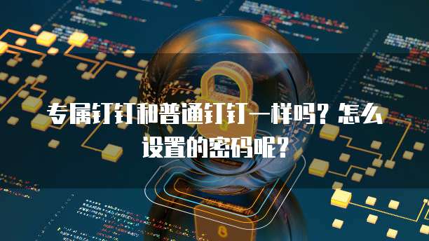 专属钉钉和普通钉钉一样吗?怎么设置的密码呢?