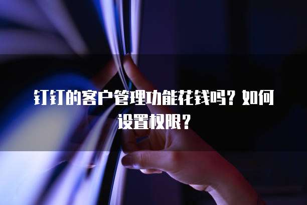 钉钉的客户管理功能花钱吗?如何设置权限?