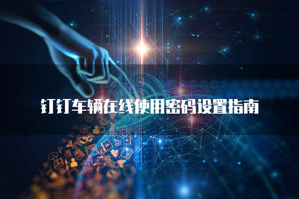 钉钉车辆在线使用密码设置指南