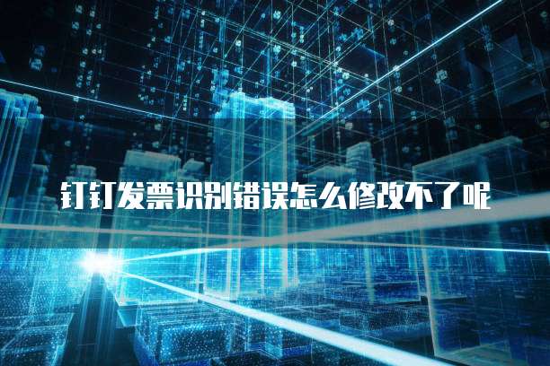 钉钉发票识别错误怎么修改不了呢