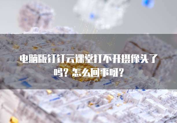 电脑版钉钉云课堂打不开摄像头了吗?怎么回事呀?