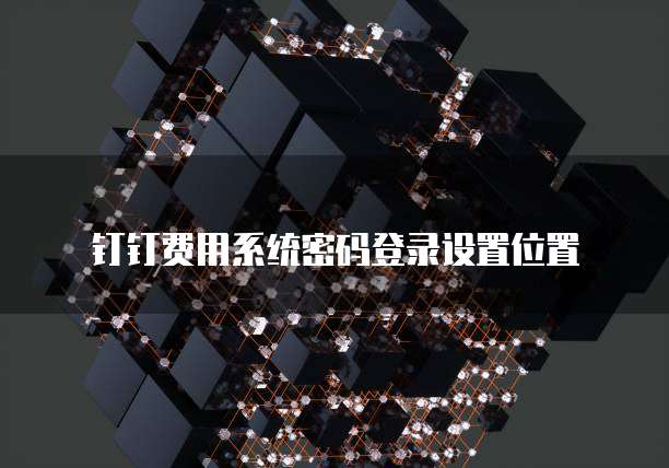 钉钉费用系统密码登录设置位置