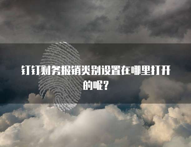钉钉财务报销类别设置在哪里打开的呢？