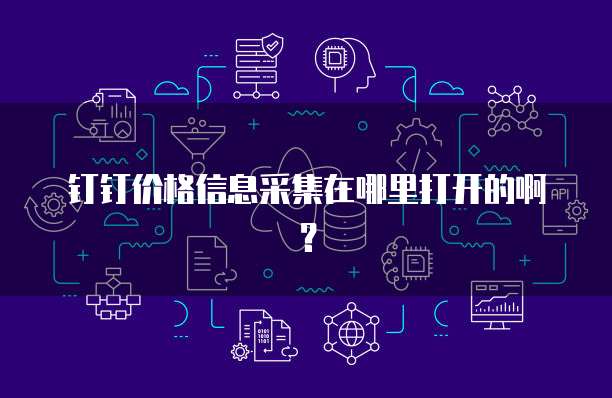 钉钉价格信息采集在哪里打开的啊？