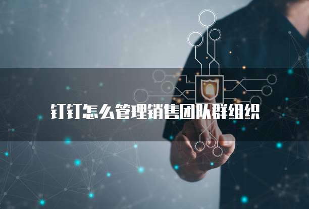 钉钉怎么管理销售团队群组织