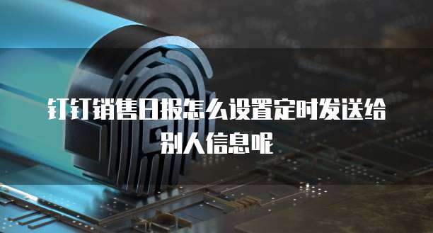 钉钉销售日报怎么设置定时发送给别人信息呢