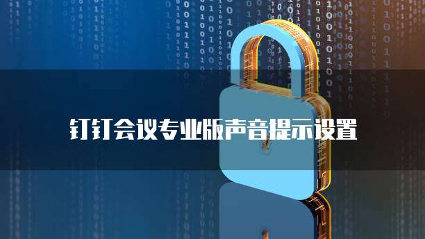 钉钉会议专业版声音提示设置