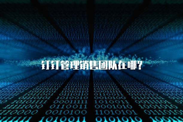 钉钉管理销售团队在哪?