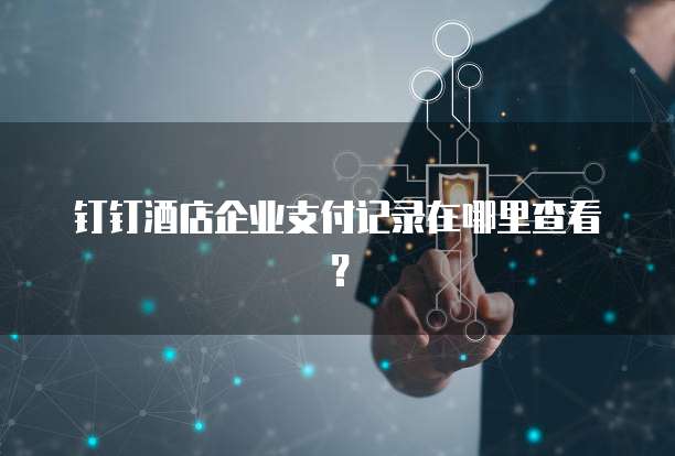 钉钉酒店企业支付记录在哪里查看?