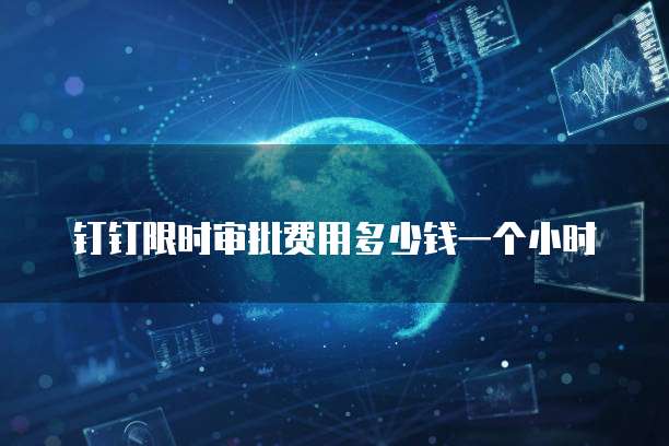 钉钉限时审批费用多少钱一个小时