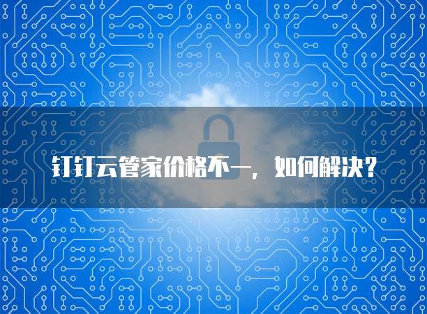 钉钉云管家价格不一,如何解决?