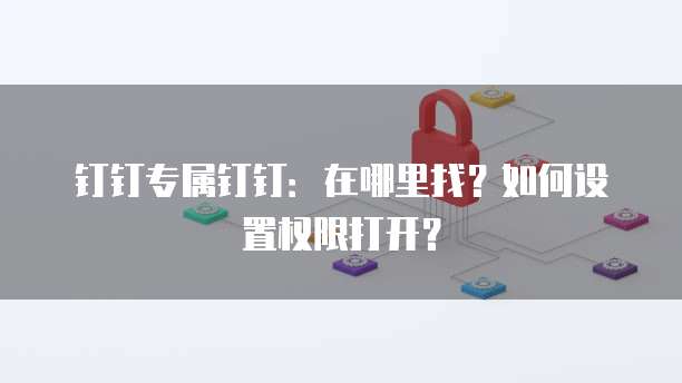 钉钉专属钉钉:在哪里找?如何设置权限打开?