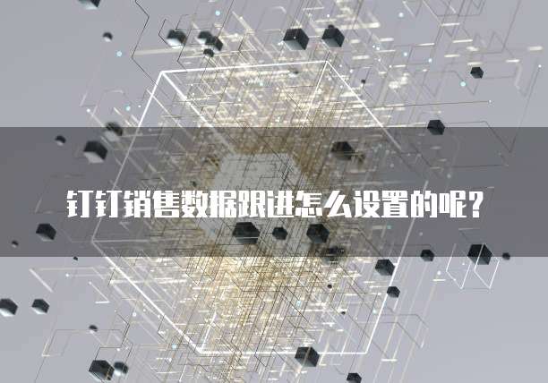 钉钉销售数据跟进怎么设置的呢?